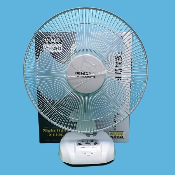 Defender 2912 Multi-Functional Rechargeable AC/DC Charger Fan 12 inch - Image 3