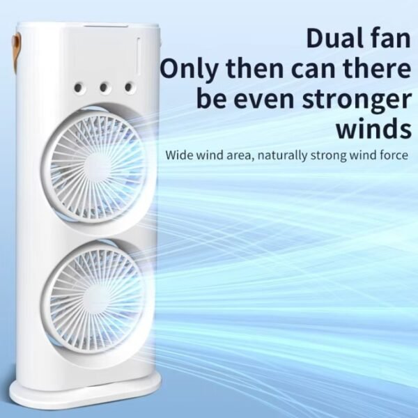 Rechargeable Remote Control Double Head Cooling Fan - Image 5