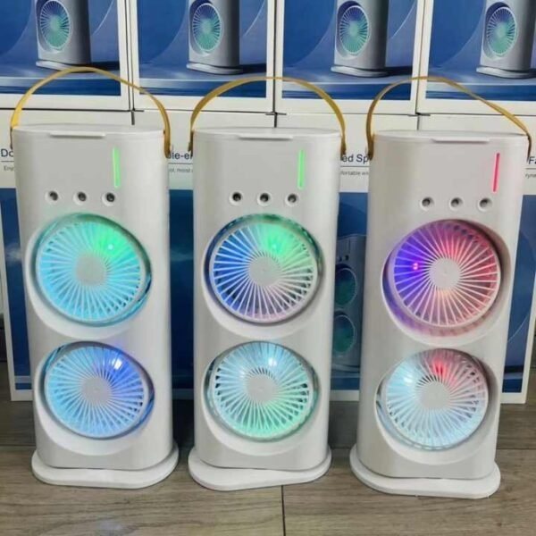 Rechargeable Remote Control Double Head Cooling Fan - Image 2