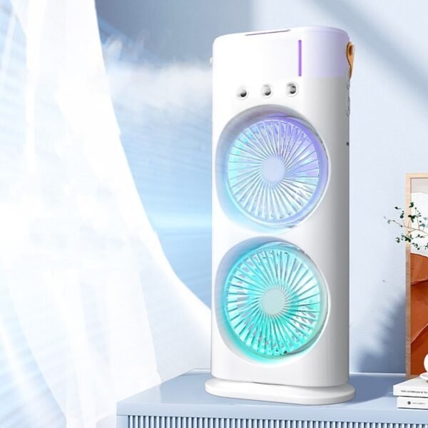 Rechargeable Remote Control Double Head Cooling Fan - Image 3